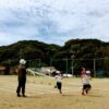 2021体育発表会1年生徒競走のゴールの瞬間